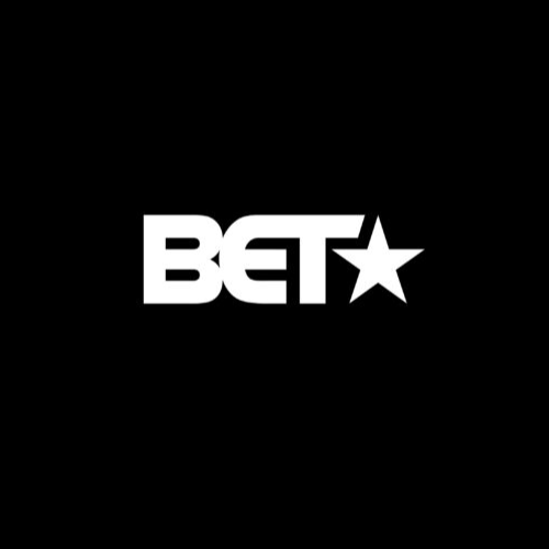 A black and white logo of bet.