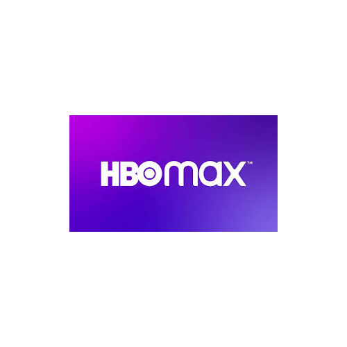 A purple and black logo for hbo max.