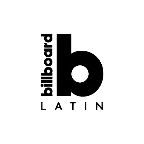 A black and white logo of billboard latin.